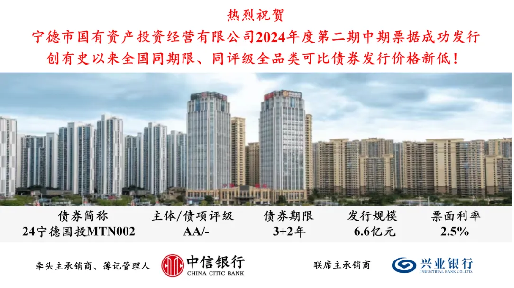 喜报！热烈庆祝市云顶集团公司2024年度第二期中期票据乐成刊行